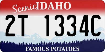 ID license plate 2T1334C