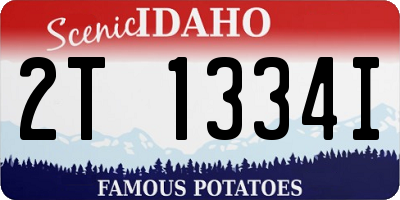 ID license plate 2T1334I