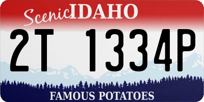 ID license plate 2T1334P