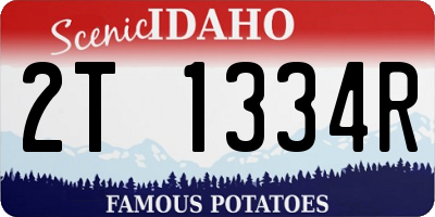 ID license plate 2T1334R