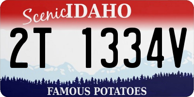 ID license plate 2T1334V