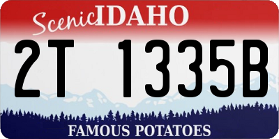 ID license plate 2T1335B