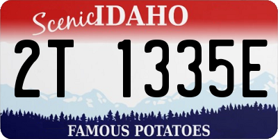 ID license plate 2T1335E