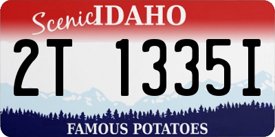 ID license plate 2T1335I
