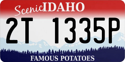 ID license plate 2T1335P