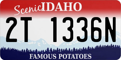 ID license plate 2T1336N
