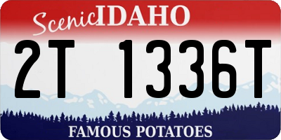 ID license plate 2T1336T