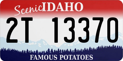 ID license plate 2T1337O