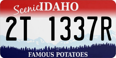 ID license plate 2T1337R