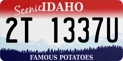 ID license plate 2T1337U