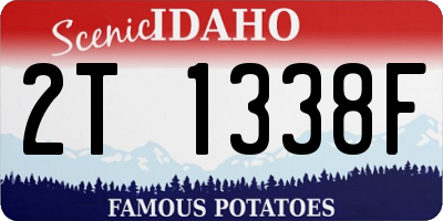 ID license plate 2T1338F