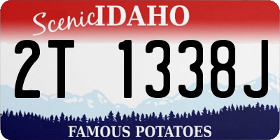 ID license plate 2T1338J