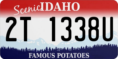 ID license plate 2T1338U