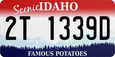 ID license plate 2T1339D