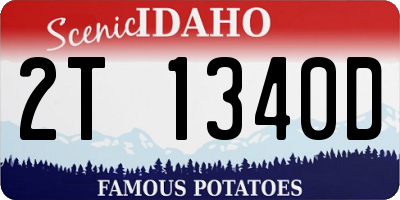 ID license plate 2T1340D
