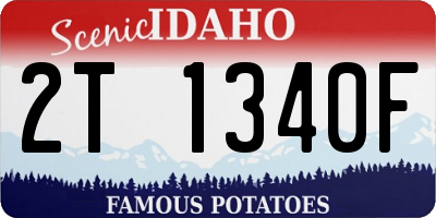 ID license plate 2T1340F