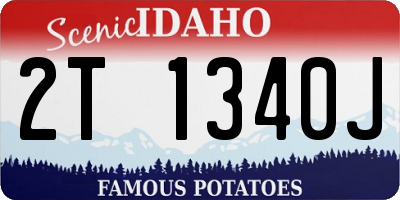 ID license plate 2T1340J