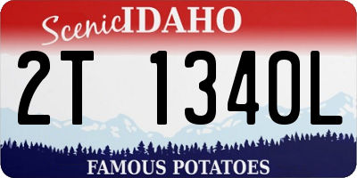 ID license plate 2T1340L