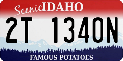 ID license plate 2T1340N