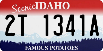 ID license plate 2T1341A