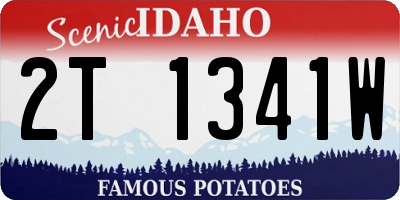 ID license plate 2T1341W
