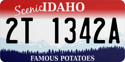 ID license plate 2T1342A