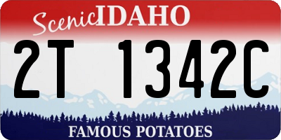 ID license plate 2T1342C