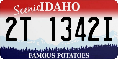 ID license plate 2T1342I