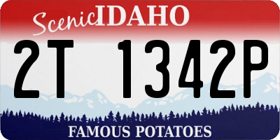 ID license plate 2T1342P