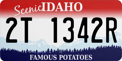 ID license plate 2T1342R