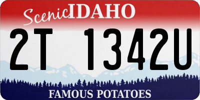 ID license plate 2T1342U