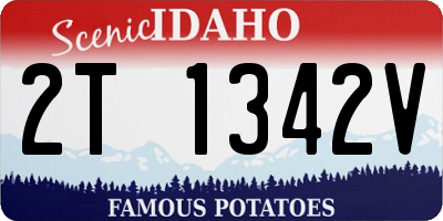 ID license plate 2T1342V