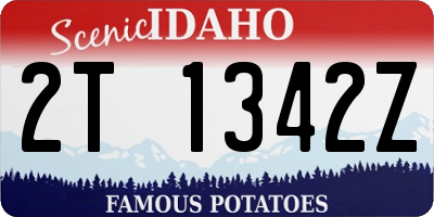 ID license plate 2T1342Z
