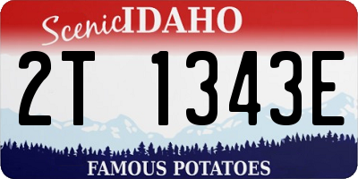 ID license plate 2T1343E