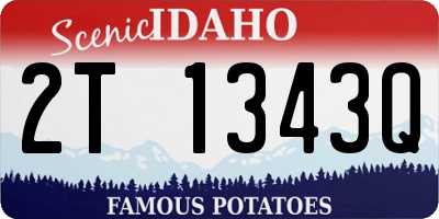 ID license plate 2T1343Q