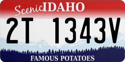 ID license plate 2T1343V