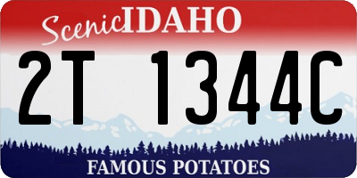 ID license plate 2T1344C