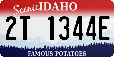 ID license plate 2T1344E
