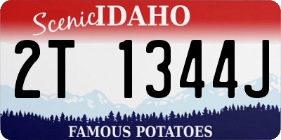 ID license plate 2T1344J