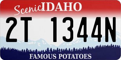 ID license plate 2T1344N