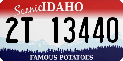 ID license plate 2T1344O