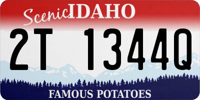 ID license plate 2T1344Q