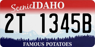 ID license plate 2T1345B