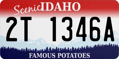 ID license plate 2T1346A