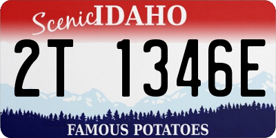 ID license plate 2T1346E