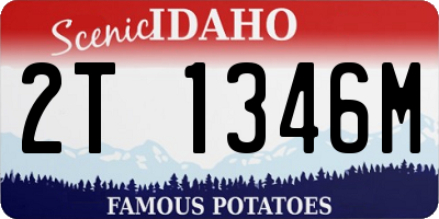 ID license plate 2T1346M