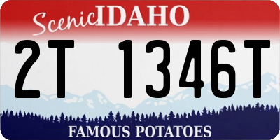 ID license plate 2T1346T