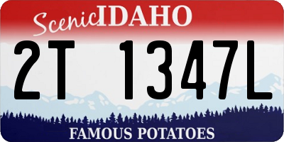 ID license plate 2T1347L