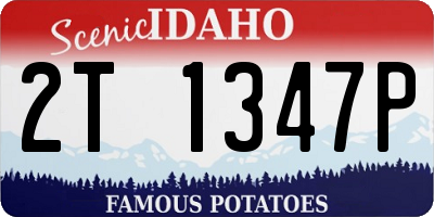 ID license plate 2T1347P