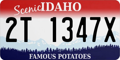 ID license plate 2T1347X